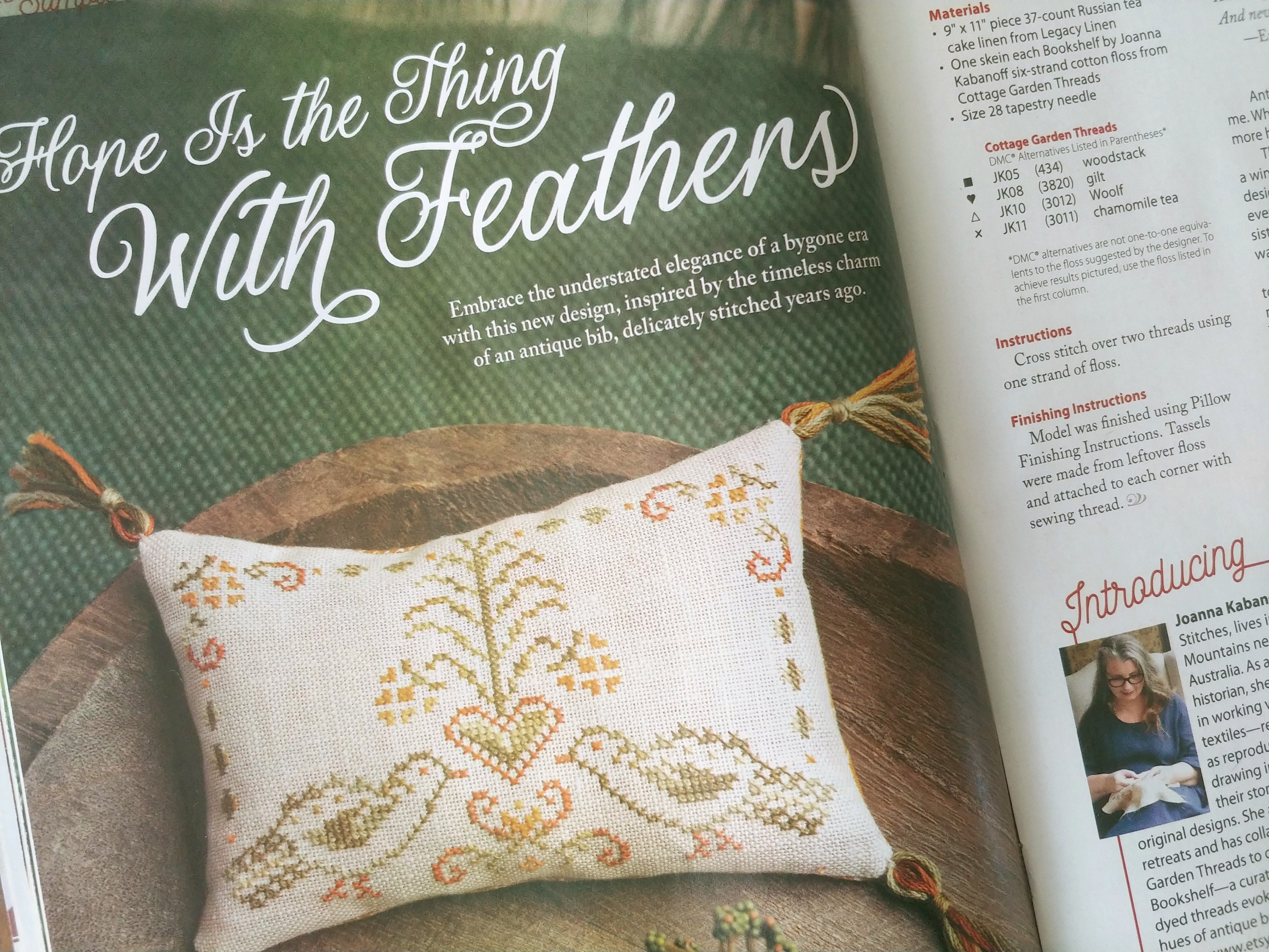 MOJO STITCHES - HOPE IS THE THING WITH FEATHERS