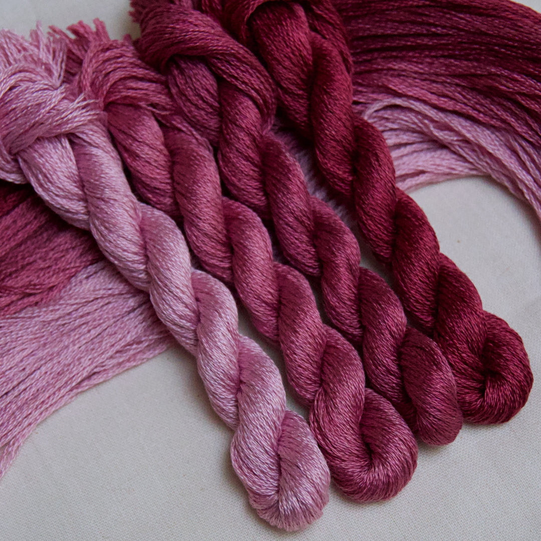 GRADIENT EMBROIDERY THREAD PACK - ROSE