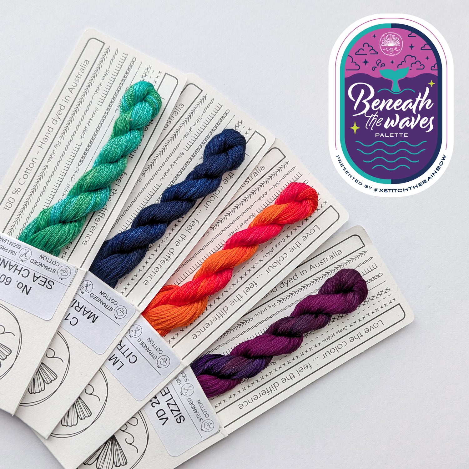 X STITCH THE RAINBOW - BENEATH THE WAVES THREAD PACK