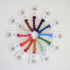 circle of autumn range rainbow embroidery threads