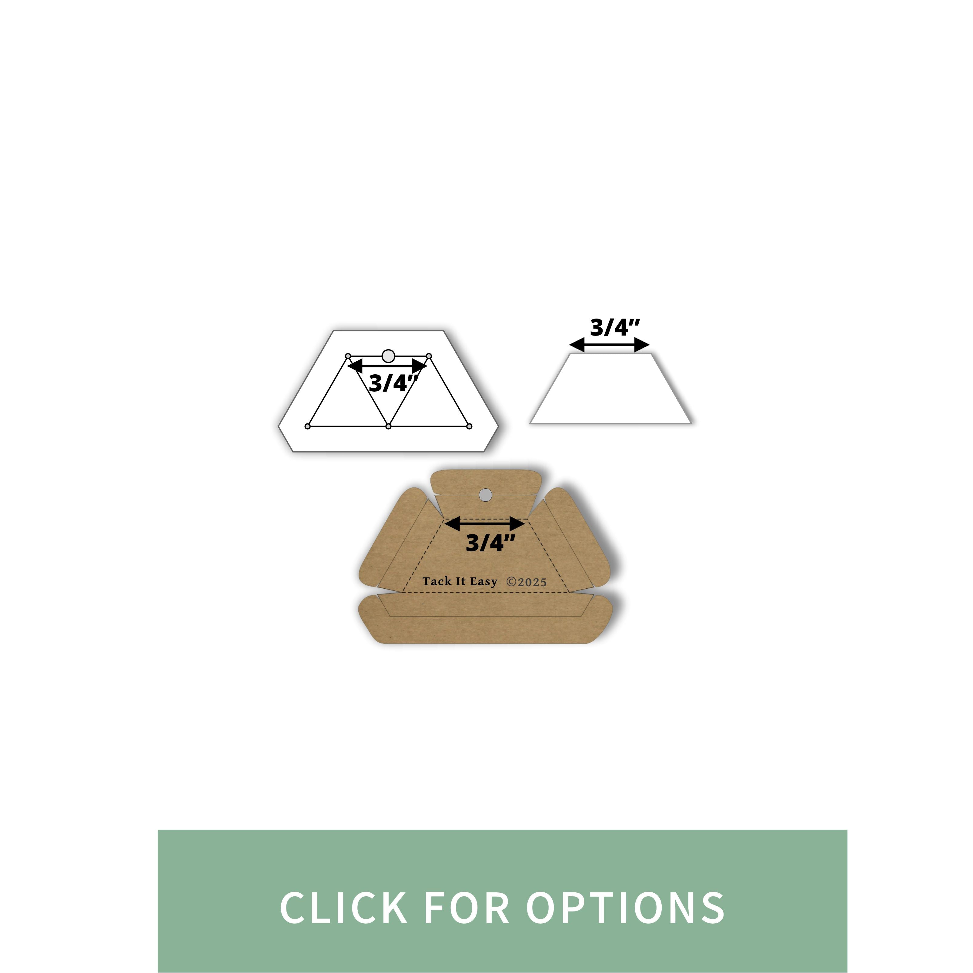 3/4" HALF HEXAGON PRE ORDER