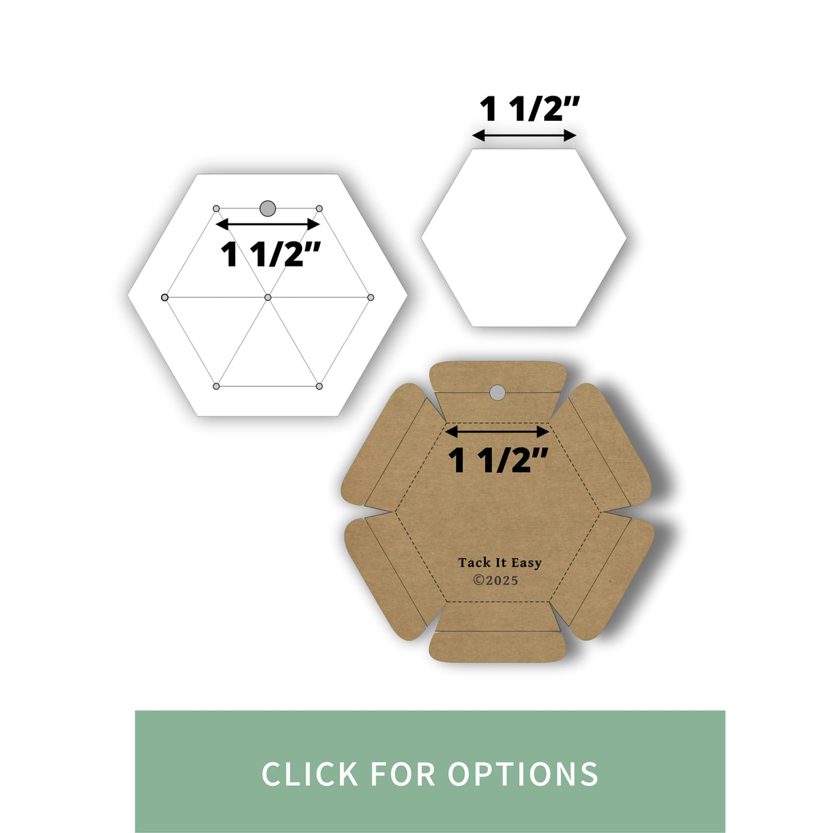 1 1/2" HEXAGON