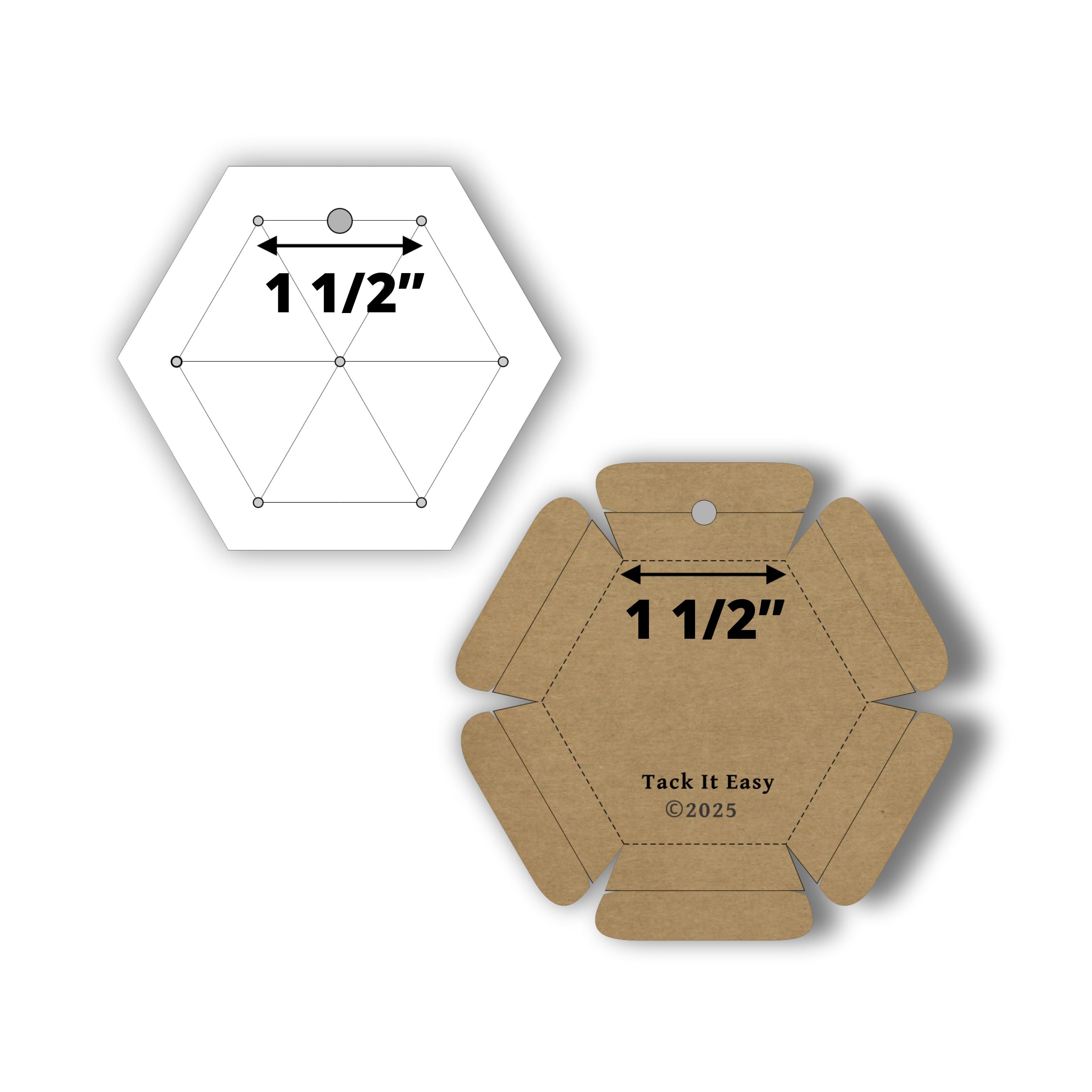 TACK IT EASY HEXAGON 1 1/2" TEMPLATE &amp; GADGET