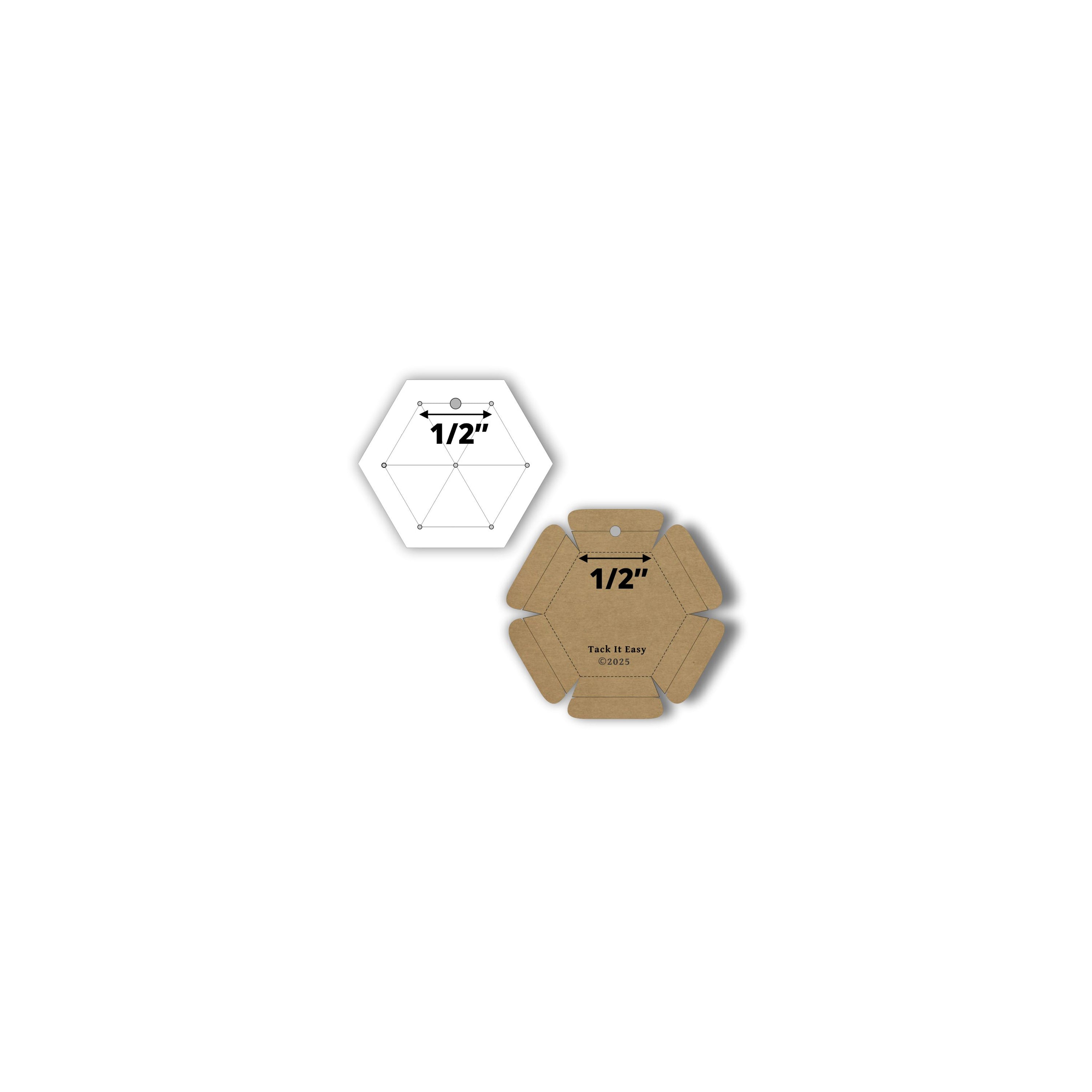 TACK IT EASY - HEXAGON 1/2" TEMPLATE &amp; GADGET