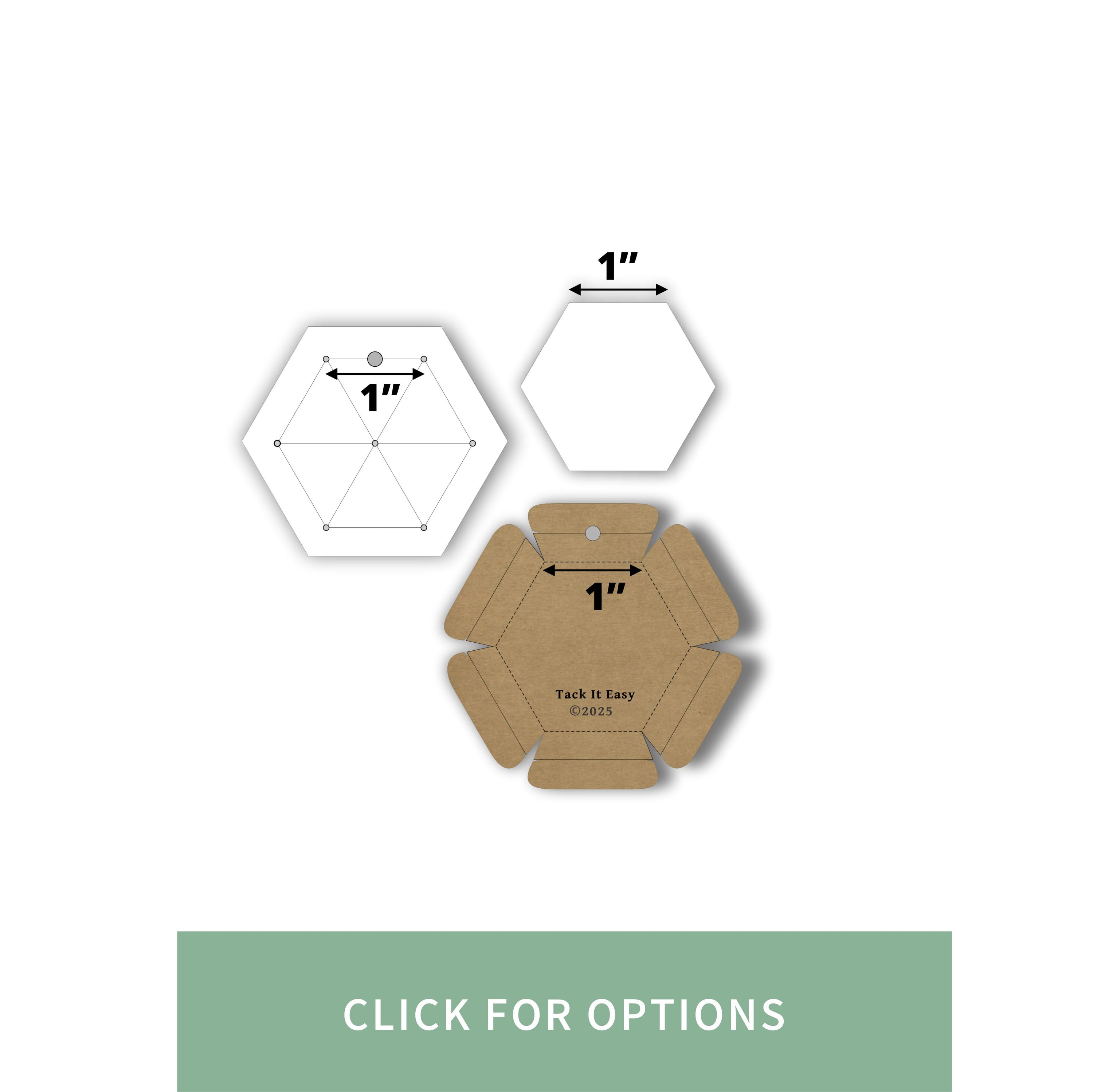 1" HEXAGON