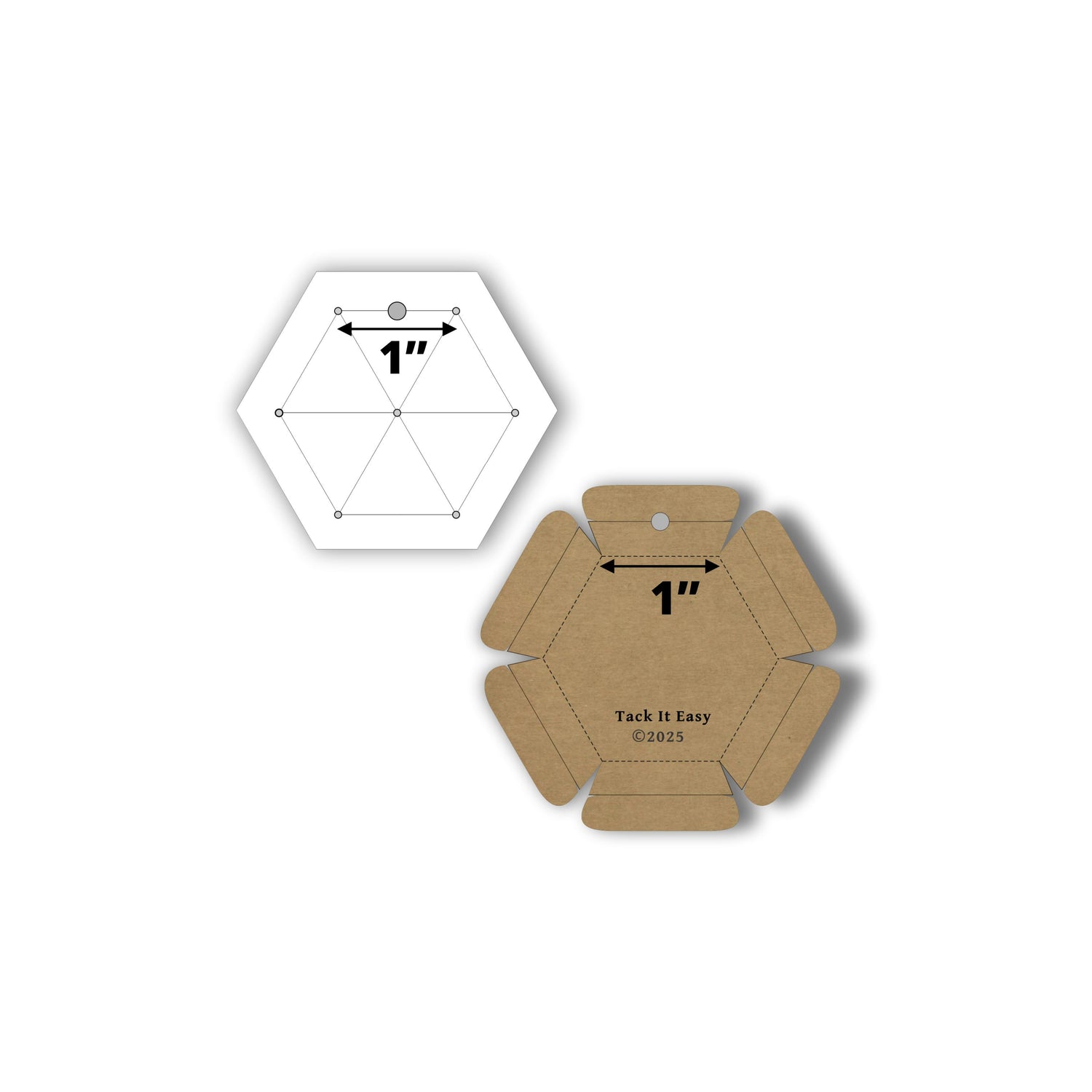 TACK IT EASY HEXAGON 1" TEMPLATE &amp; GADGET