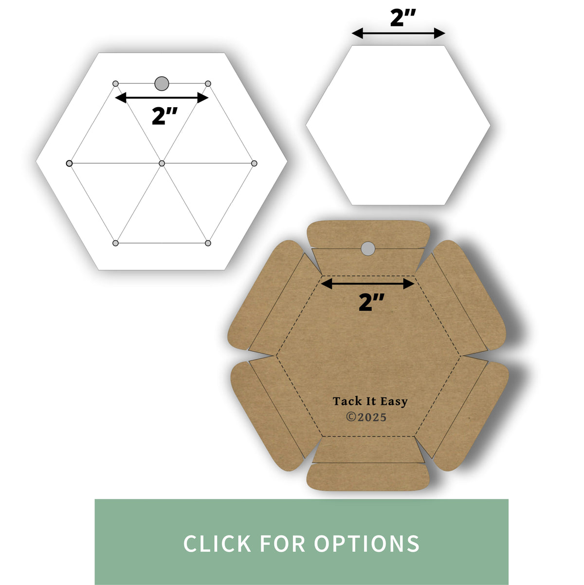 2" HEXAGON