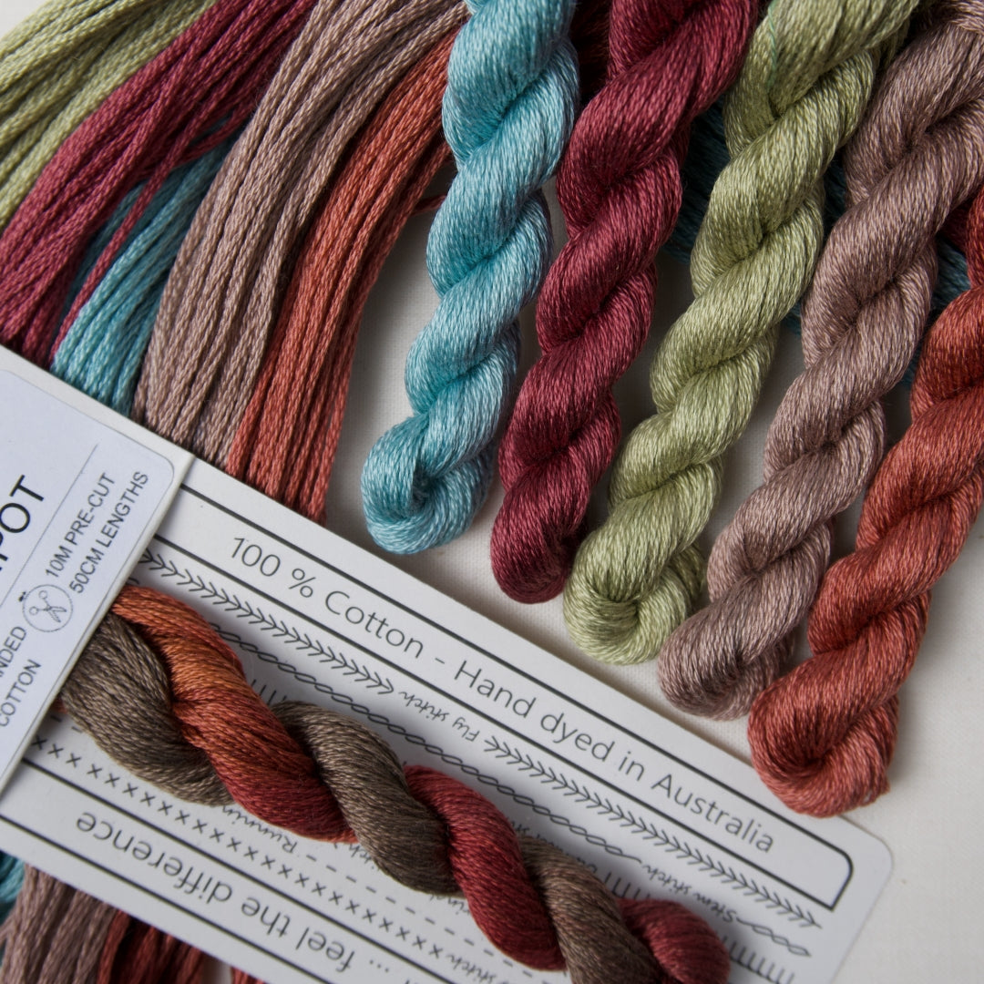 Mossipot and the Fern Folk embroidery thread pack by Cottage Garden Threads