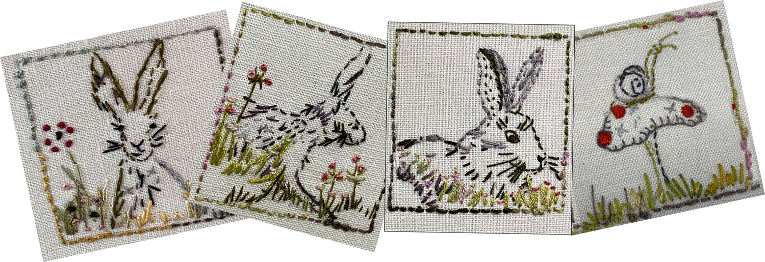 HARES NEST - PANEL OF STITCHERIES
