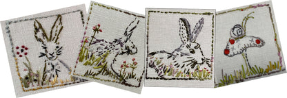 HARES NEST - PANEL OF STITCHERIES