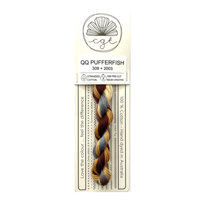 QUIRKY QUAKER PUFFERFISH - CHART &amp; THREAD PACK