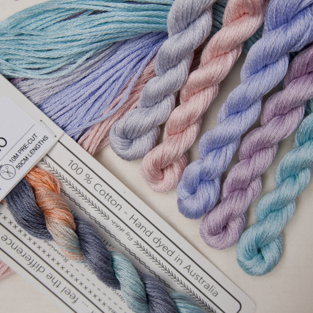 Romeo and the Wallflowers cotton embroidery thread pack by Cottage Garden Threads