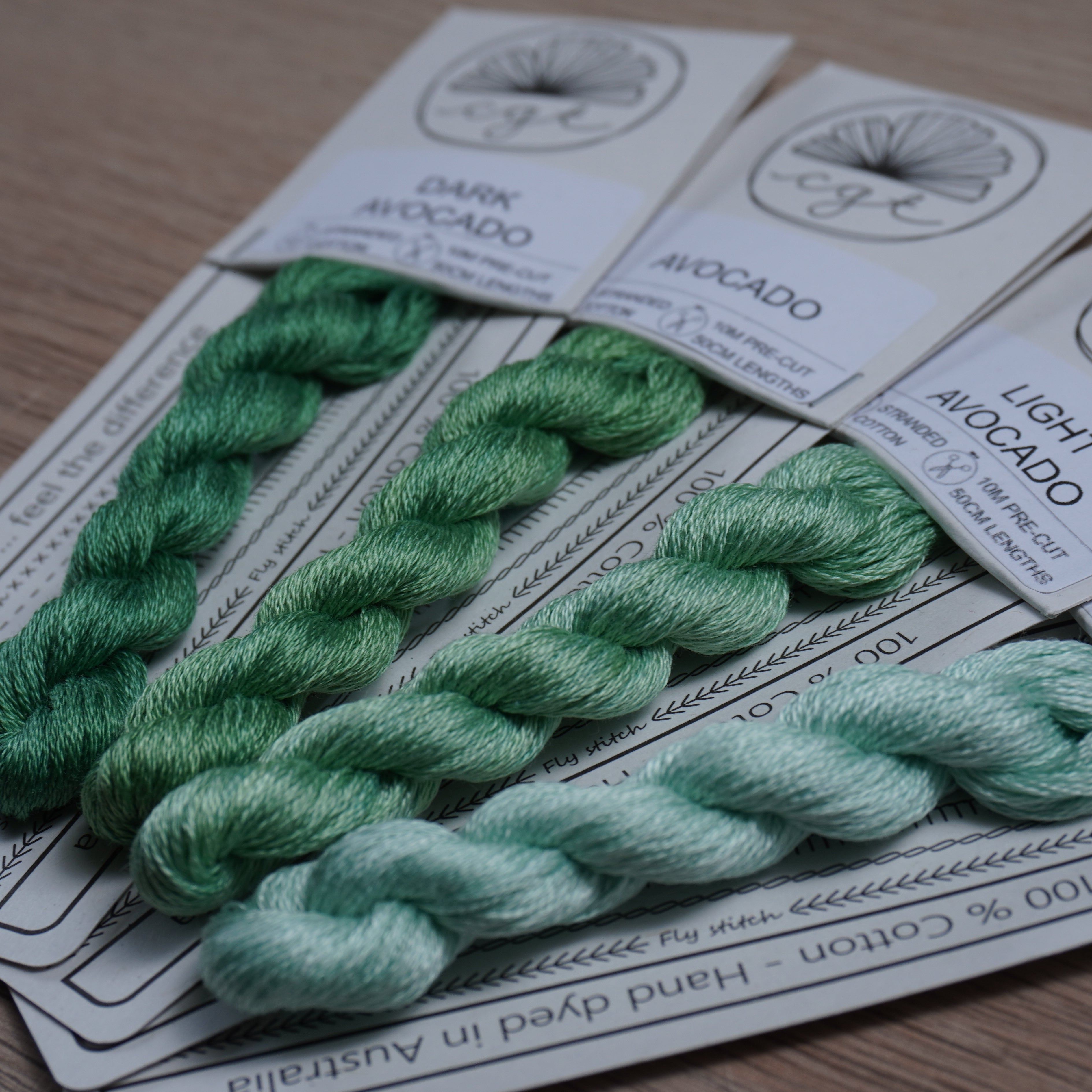 EMBROIDERY THREAD GRADIENT PACK - AVOCADO