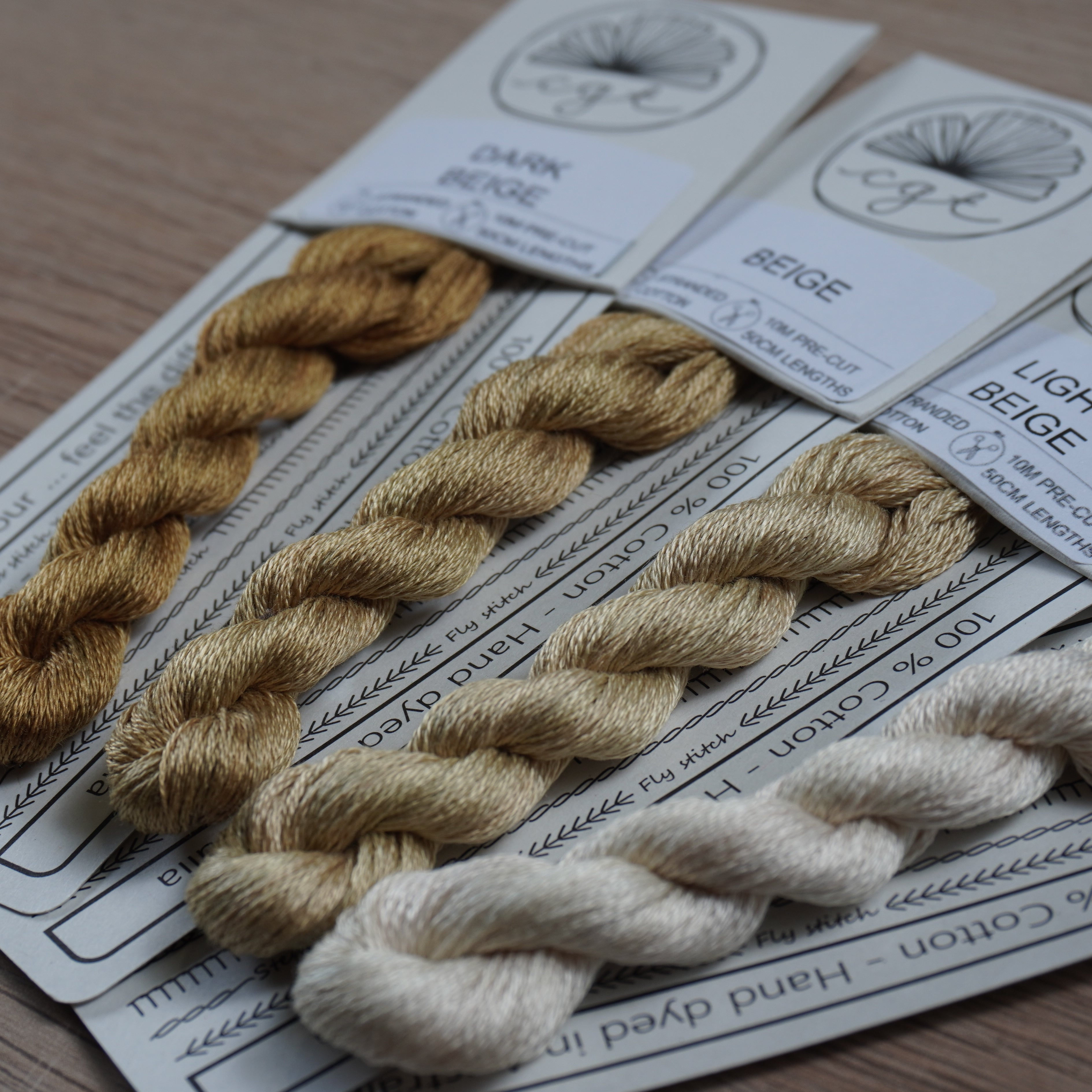 EMBROIDERY THREAD GRADIENT PACK - BEIGE