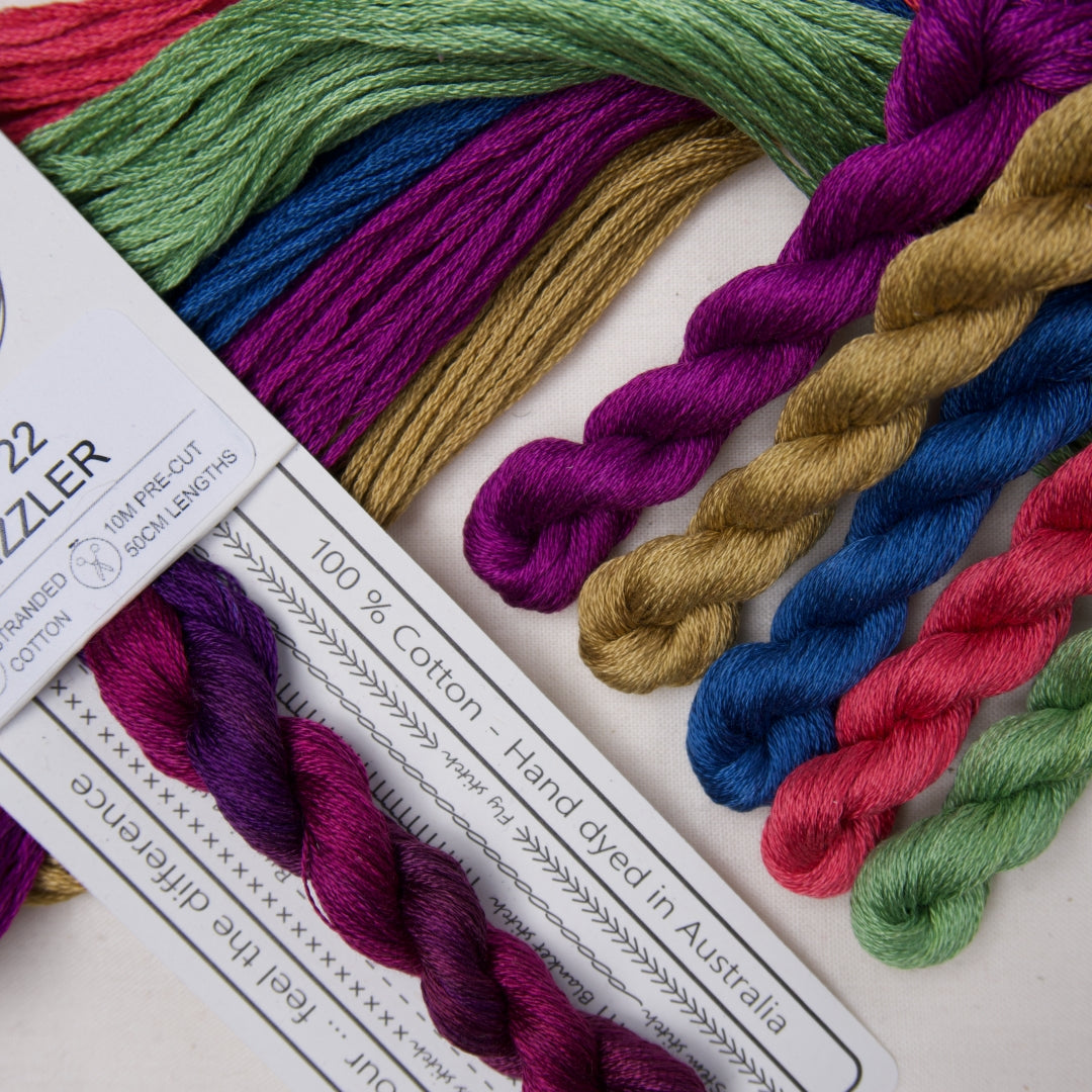 Sizzler and the Divas purple embroidery thread pack by Cottage Garden Threads