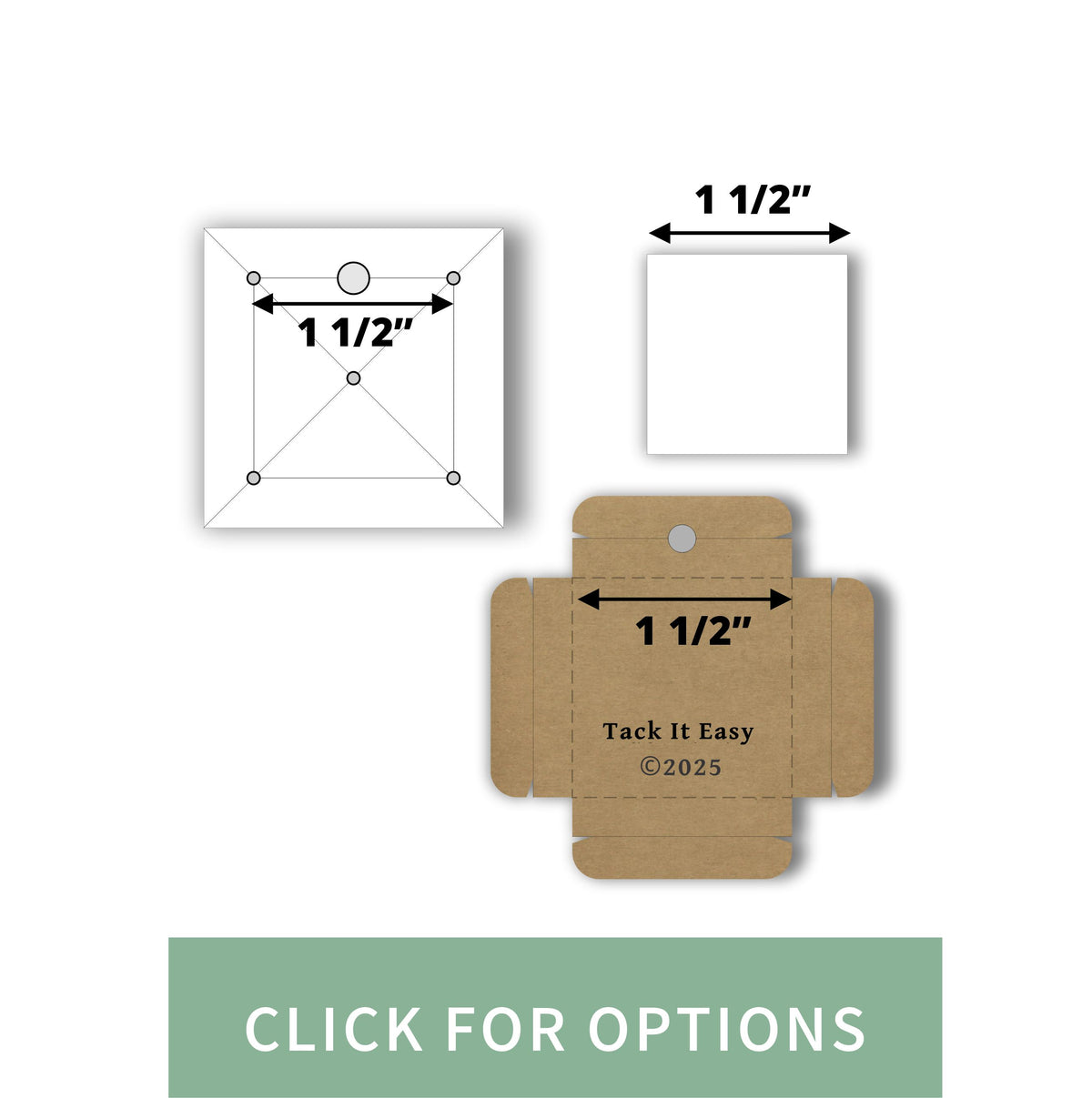 1 1/2" SQUARE