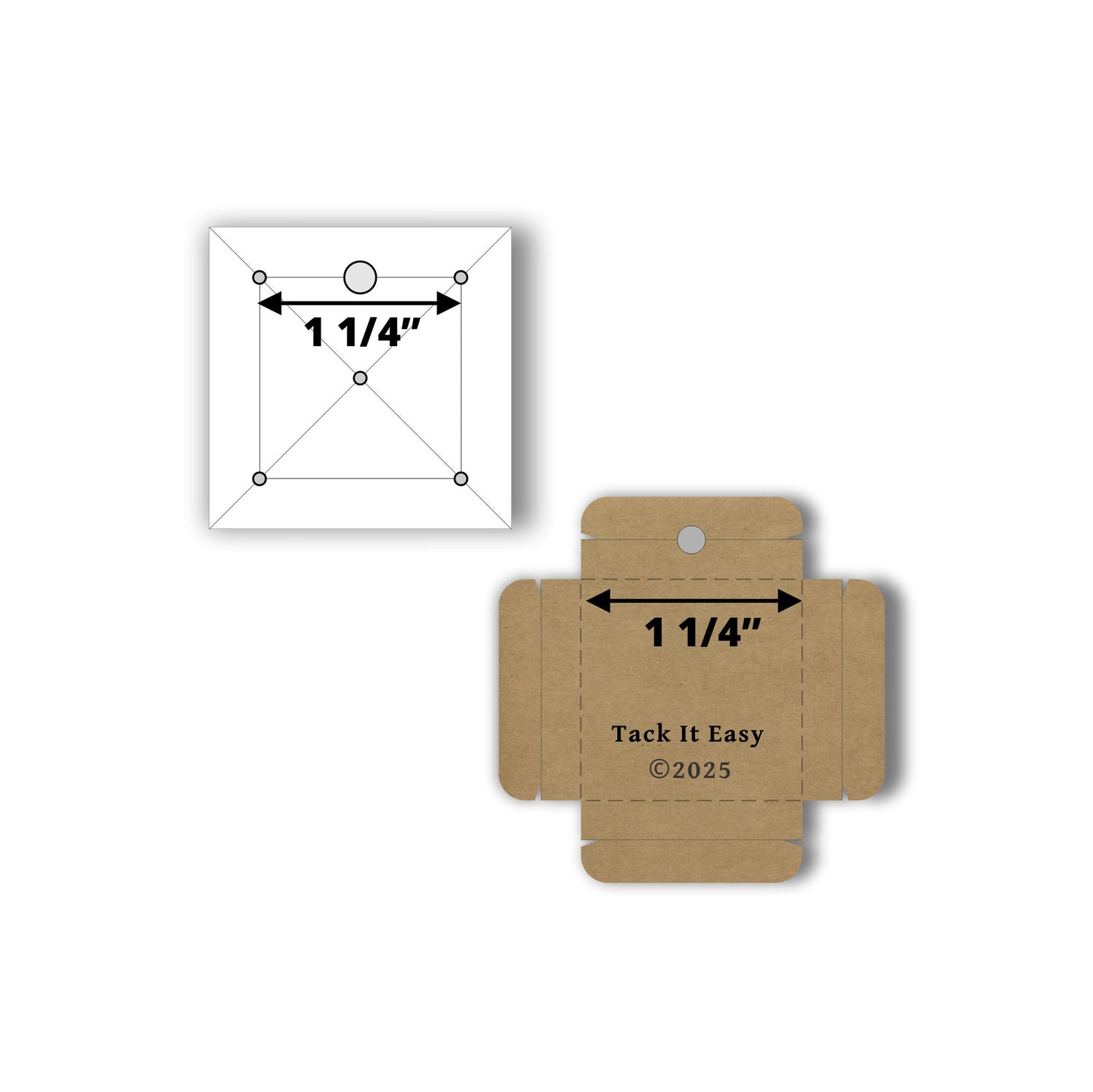 TACK IT EASY SQUARE 1 1/4" TEMPLATE &amp; GADGET PRE-ORDER