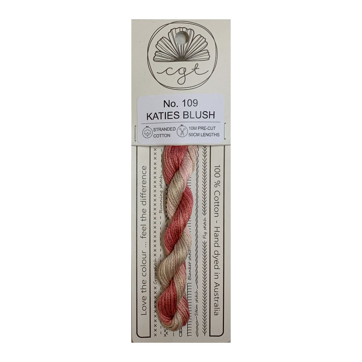 109 Katies Blush stranded cotton embroidery thread