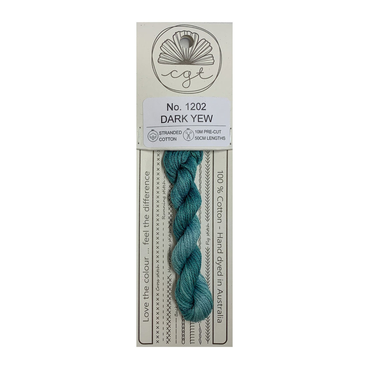 1202 Dark Yew stranded cotton embroidery thread
