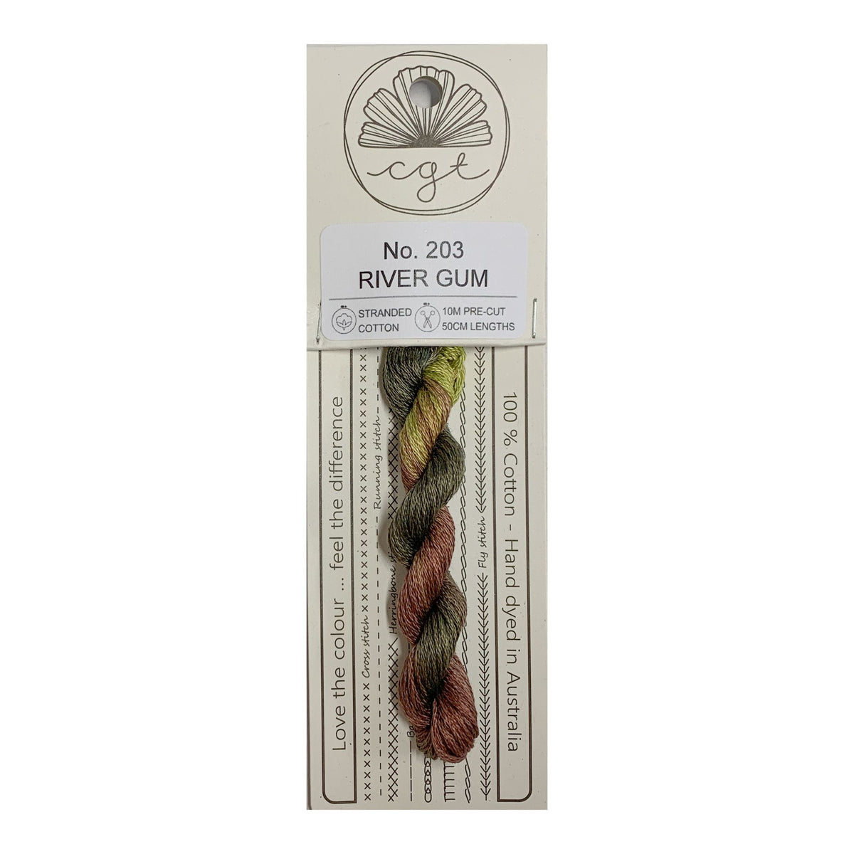 203 River Gum stranded cotton embroidery thread