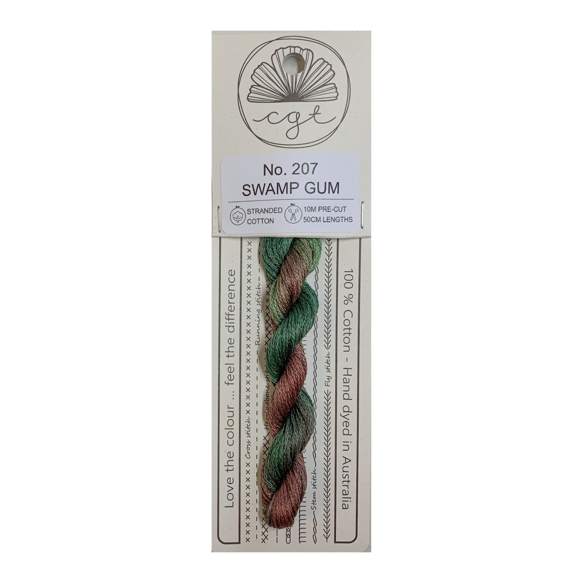 207 Swamp Gum stranded cotton embroidery thread