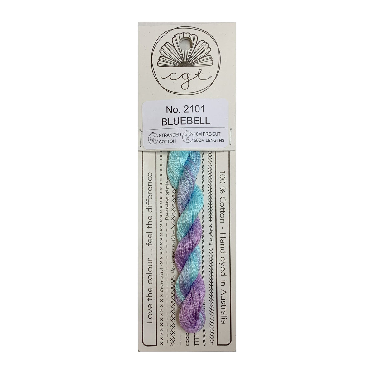2101 Bluebell stranded cotton embroidery thread
