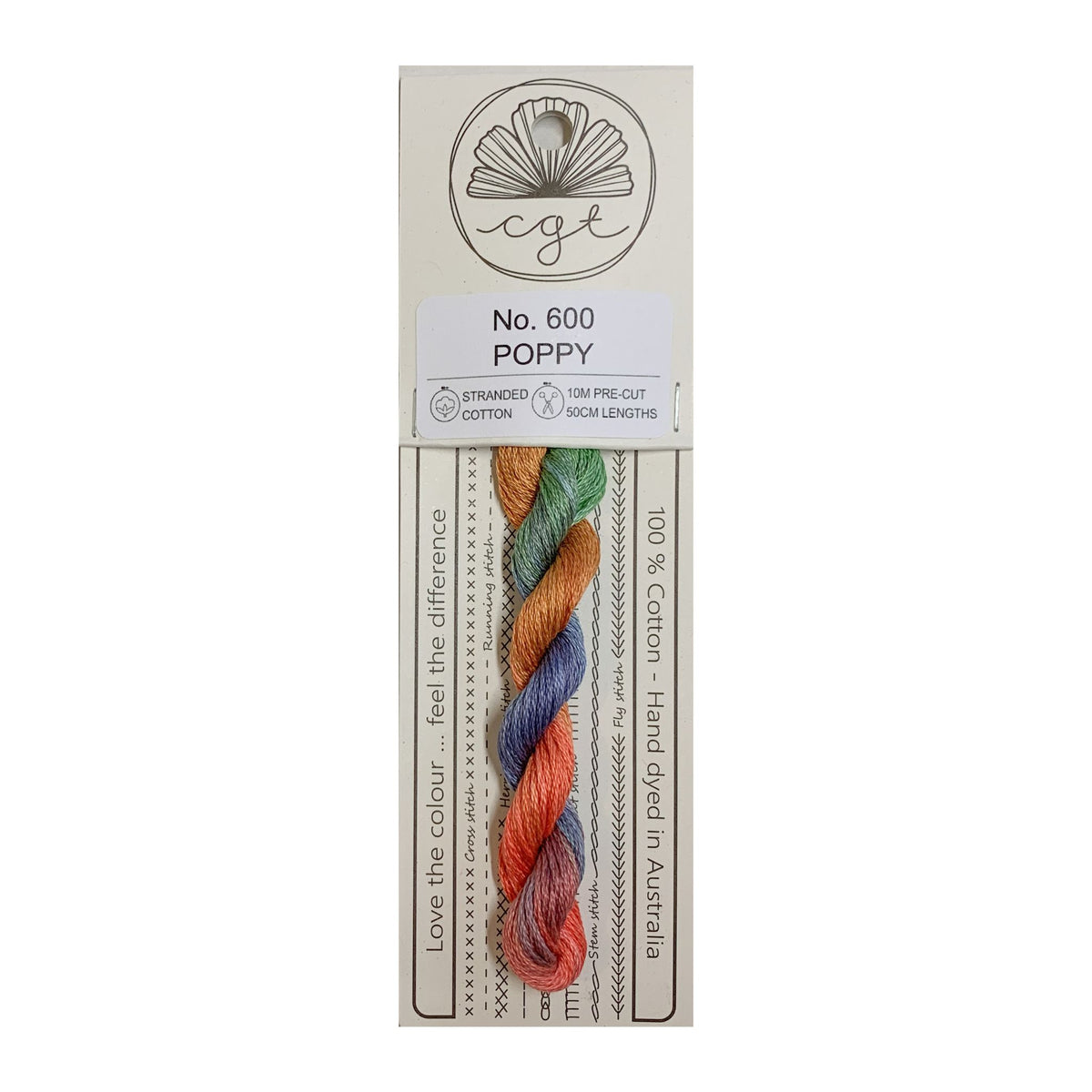 600 Poppy stranded cotton embroidery thread
