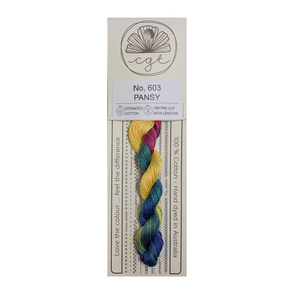 603 Pansy stranded cotton embroidery thread