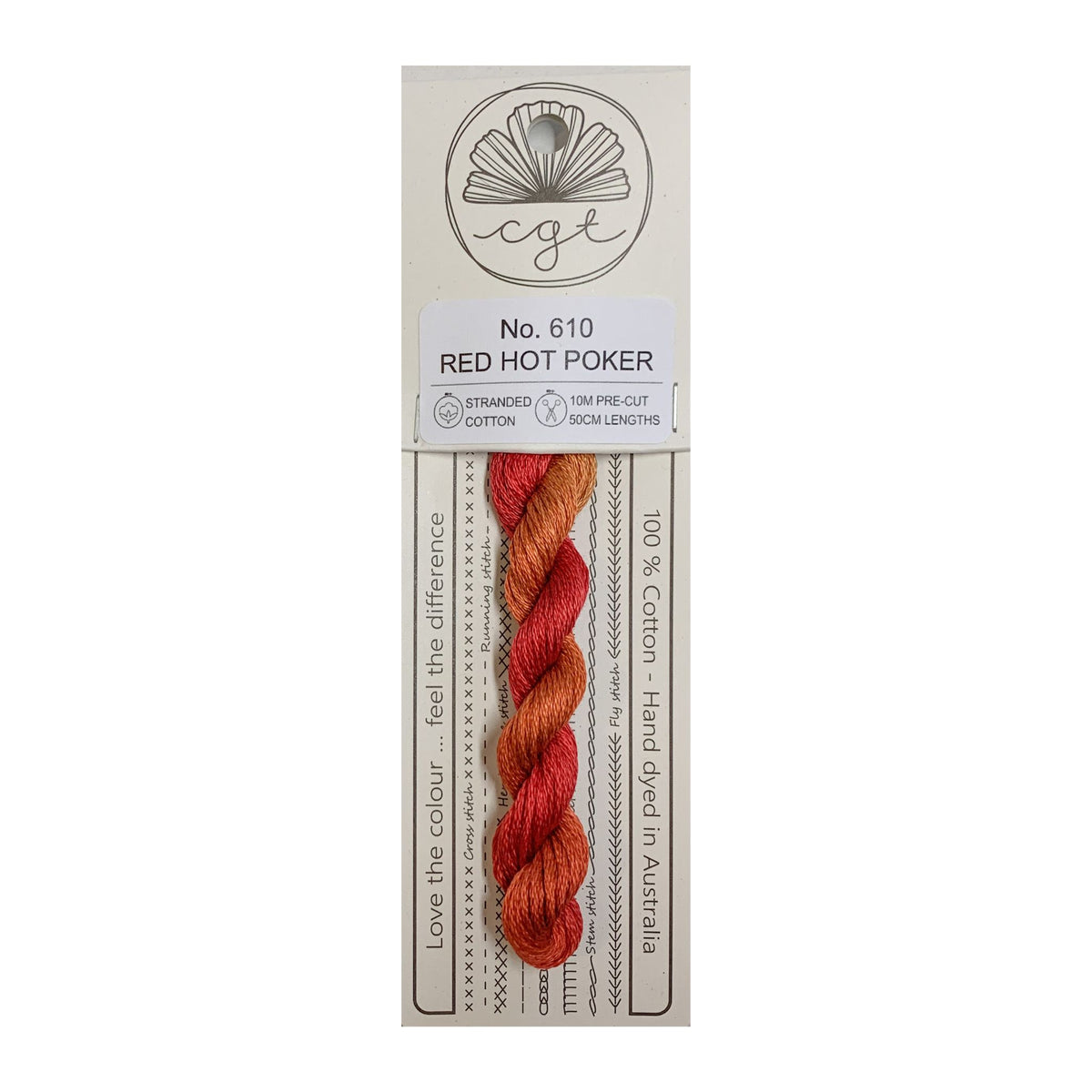 610 Red Hot Poker stranded cotton embroidery thread