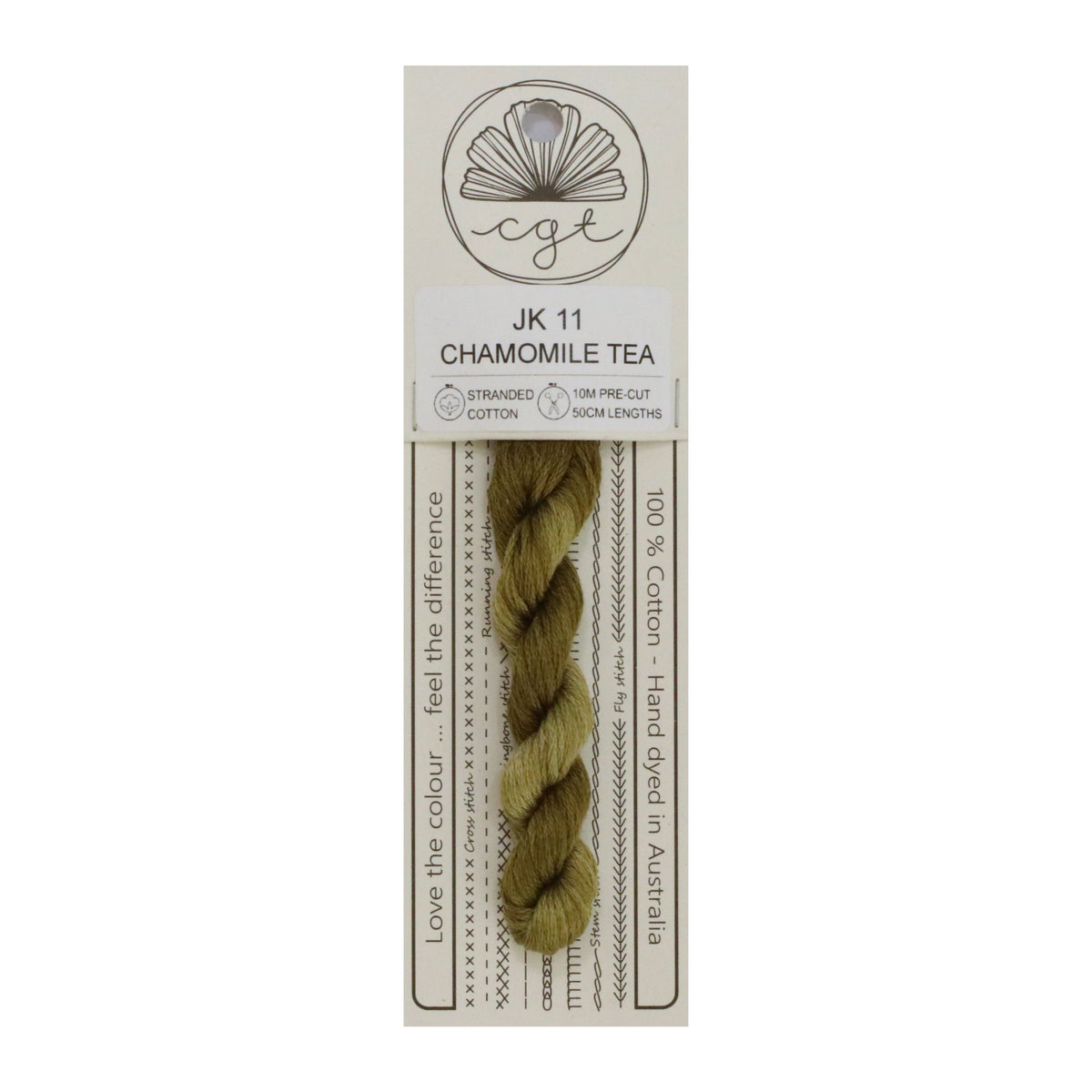 JK 11 Chamomile Tea stranded cotton embroidery thread