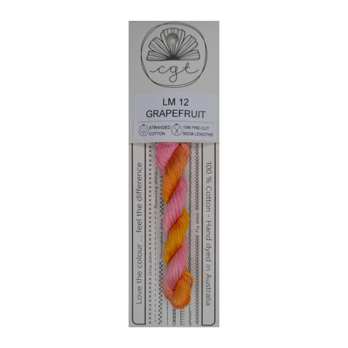 LM 12 Grapefruit stranded cotton embroidery thread