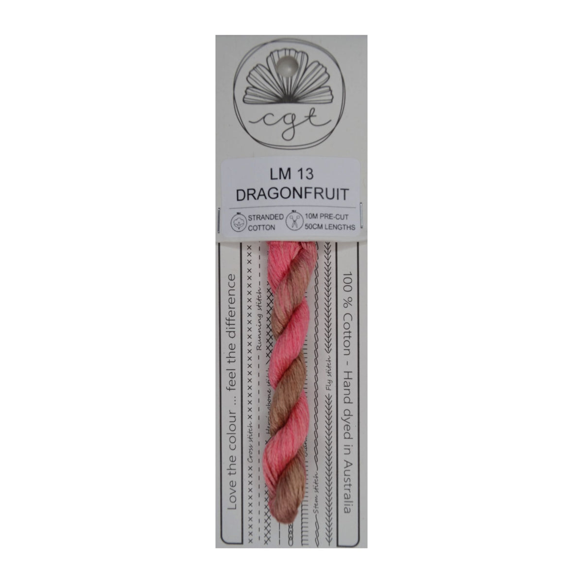 LM 13 Dragonfruit stranded cotton embroidery thread
