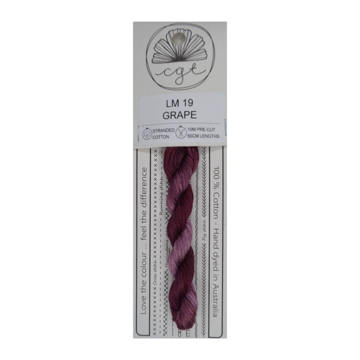 LM 19 Grape stranded cotton embroidery thread