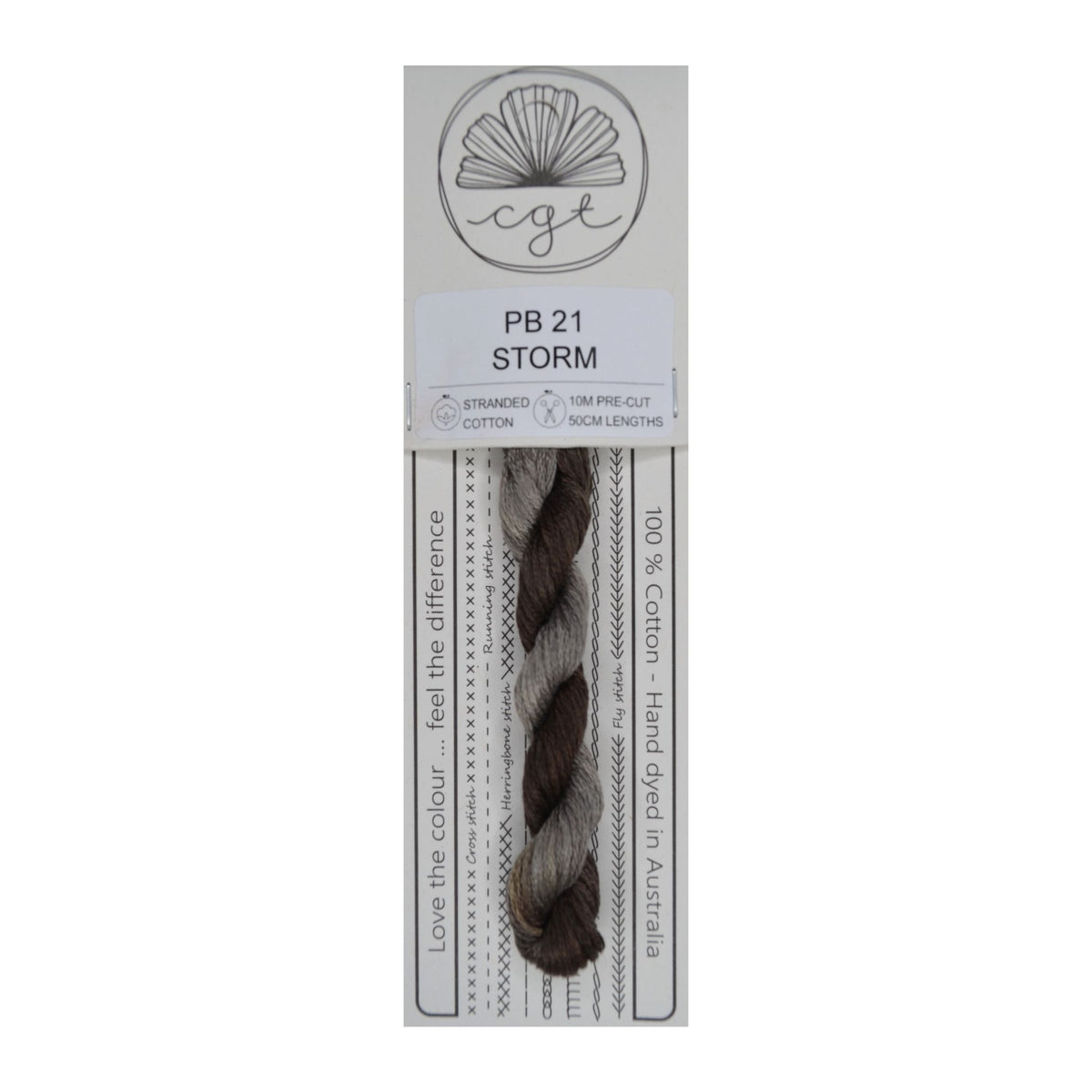 PB 21 Storm stranded cotton embroidery thread